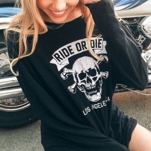 Brandy Melville Ride or Die Long Sleeve Shirt